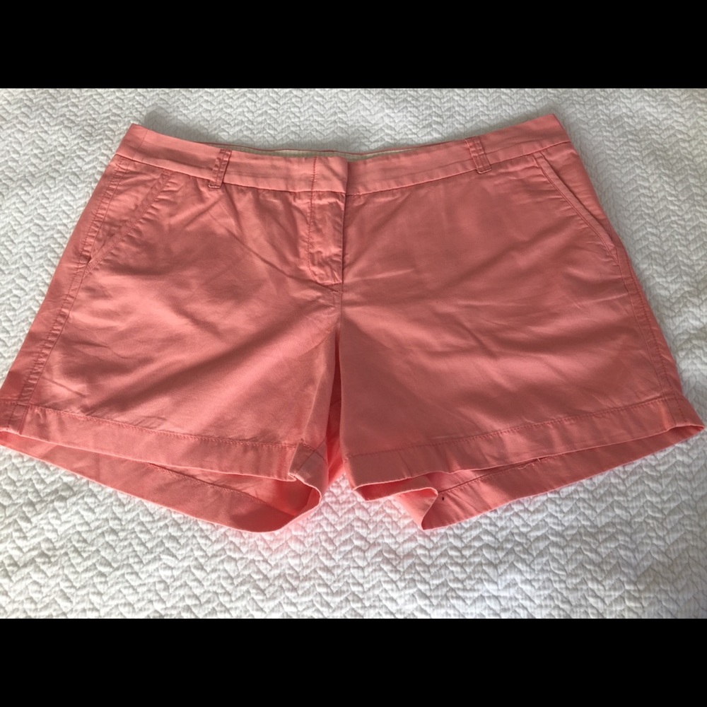 J. CREW coral chino shorts